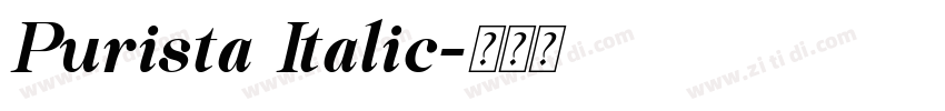 Purista Italic字体转换